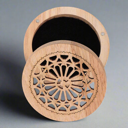 Round Wooden Incense Burner