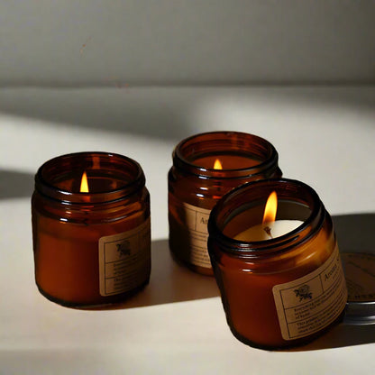 Amber Glass Scented Candle